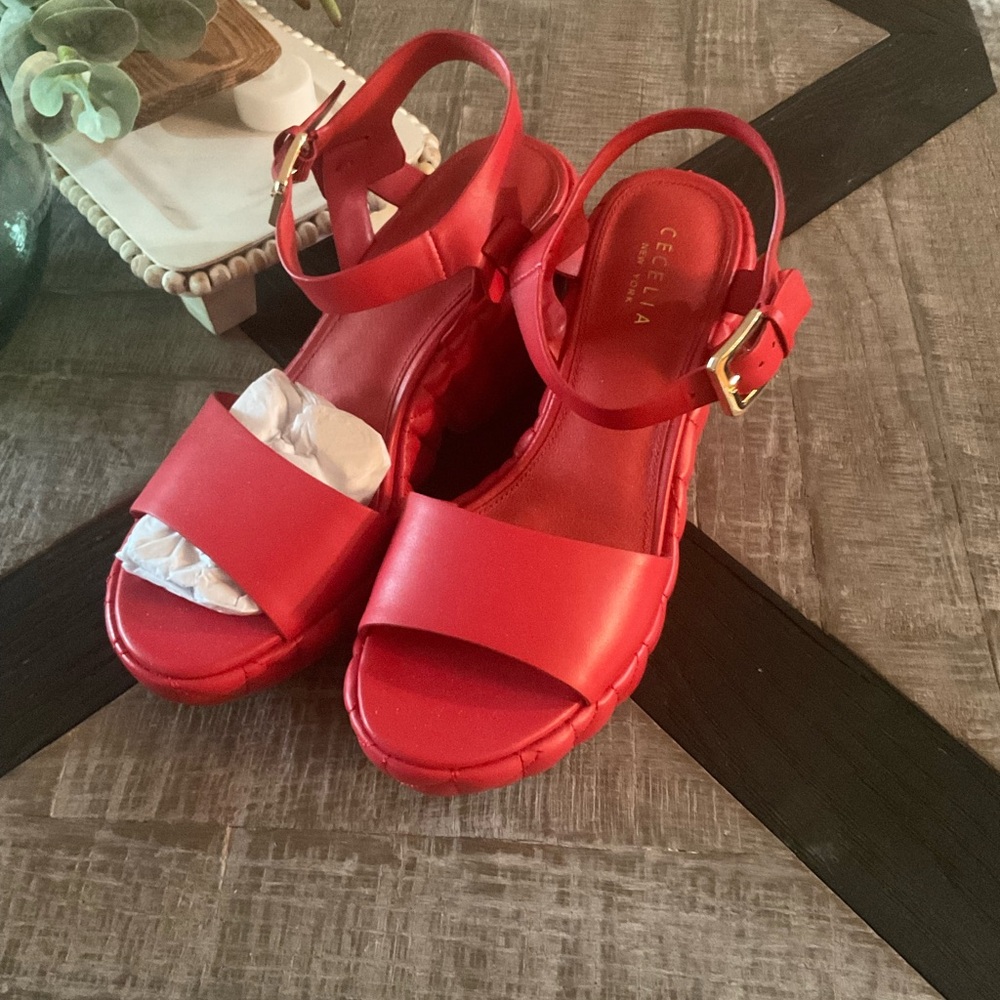 CECELIA NEW YORK Bold Red Sandals